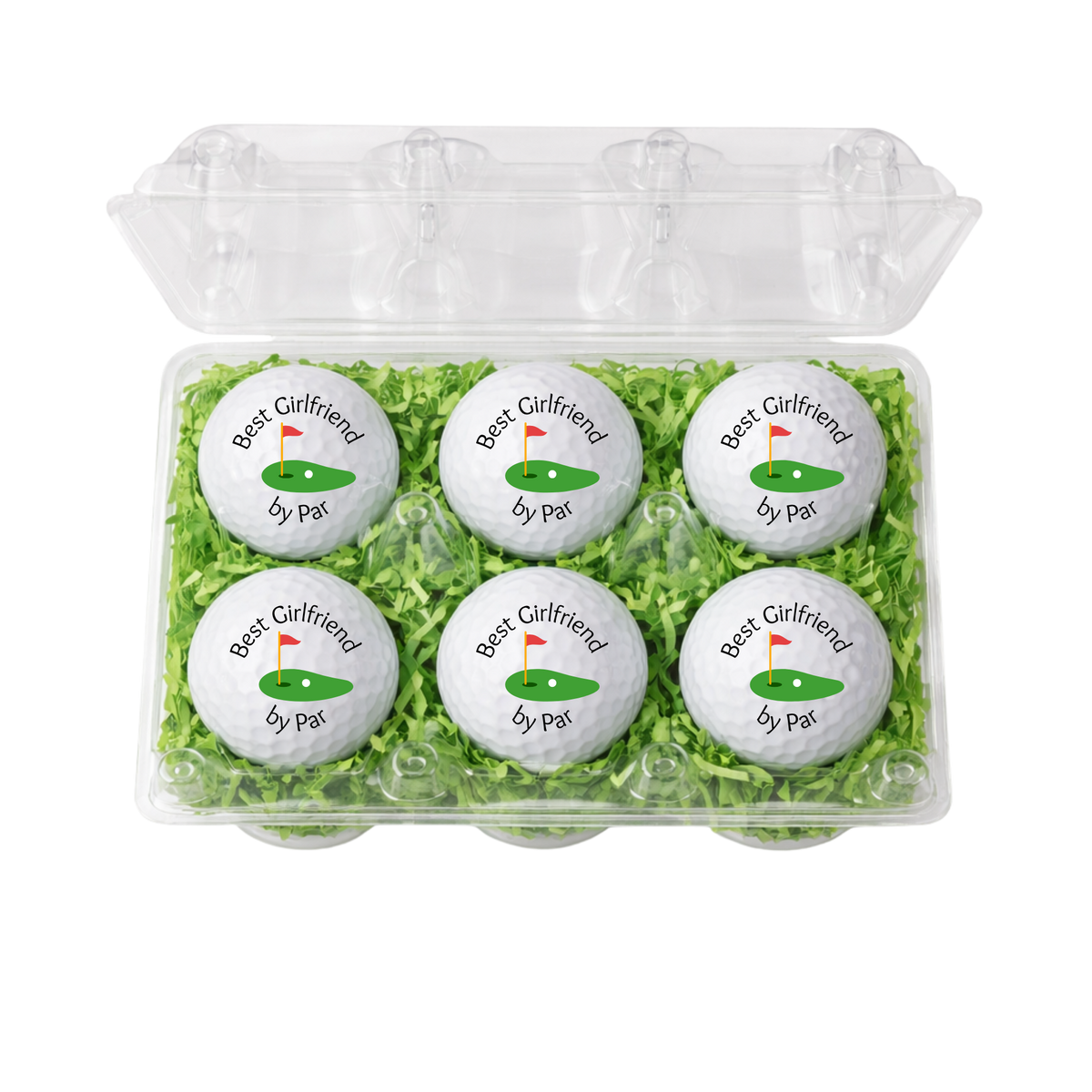 Best By Par Golf Balls Gift Set – Funny Golf Gift for Dad, Husband, Boyfriend, Wife, Son, Mom, Fiancé | 6 Pack Novelty Golf Balls