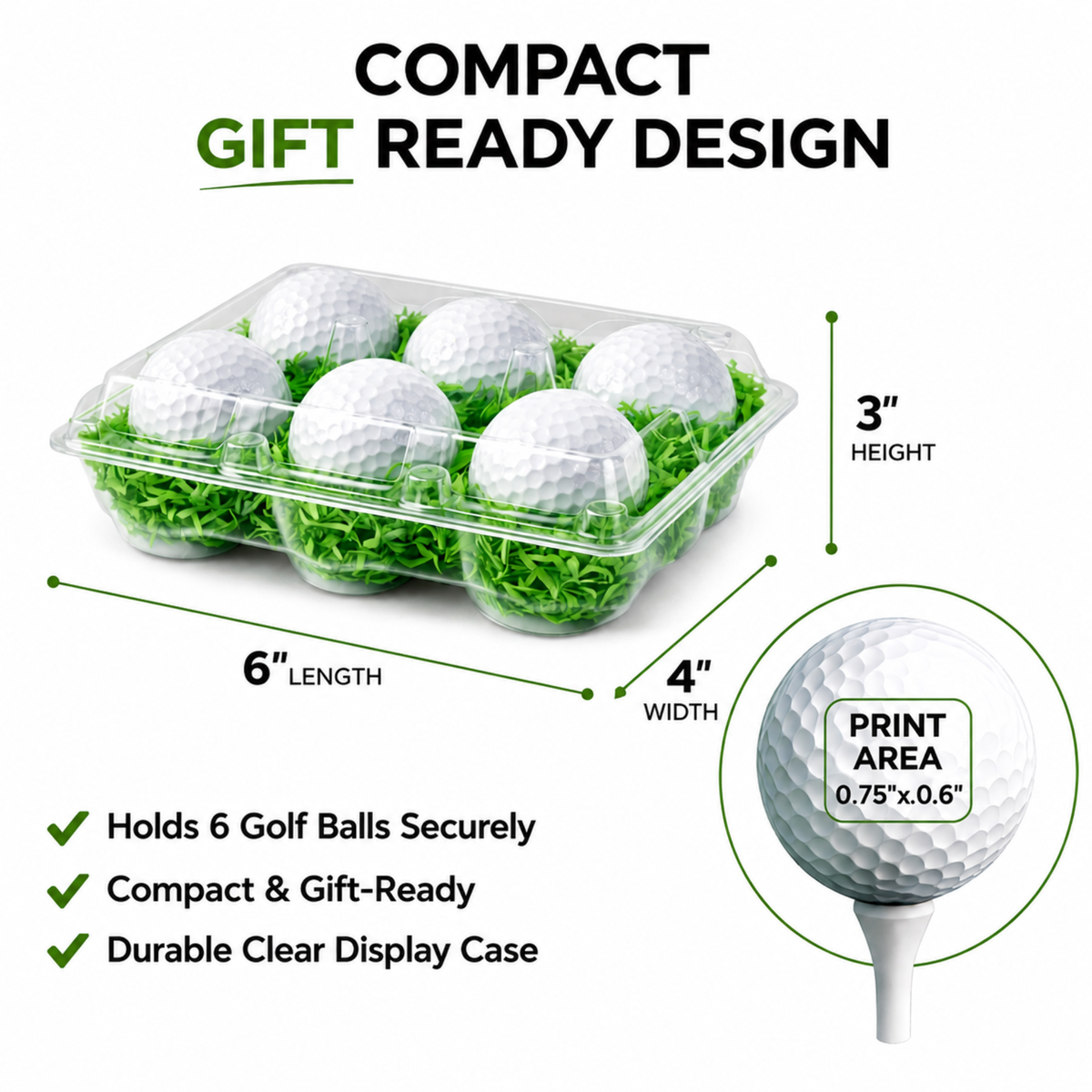 Best By Par Golf Balls Gift Set – Funny Golf Gift for Dad, Husband, Boyfriend, Wife, Son, Mom, Fiancé | 6 Pack Novelty Golf Balls