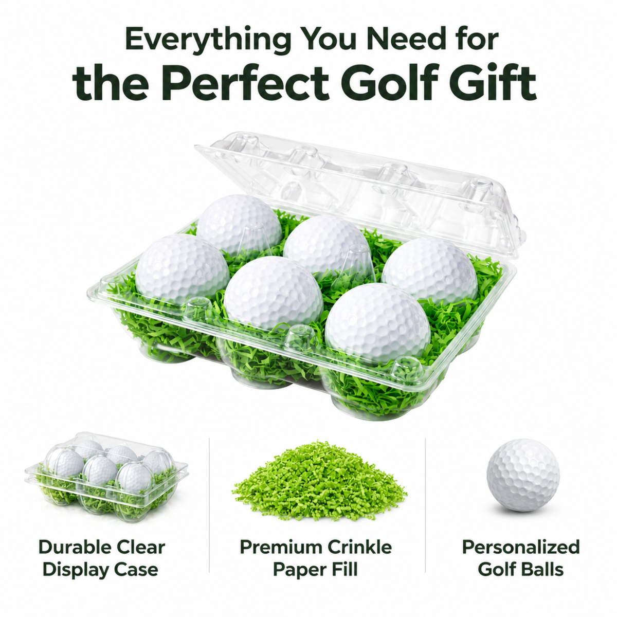 Best By Par Golf Balls Gift Set – Funny Golf Gift for Dad, Husband, Boyfriend, Wife, Son, Mom, Fiancé | 6 Pack Novelty Golf Balls