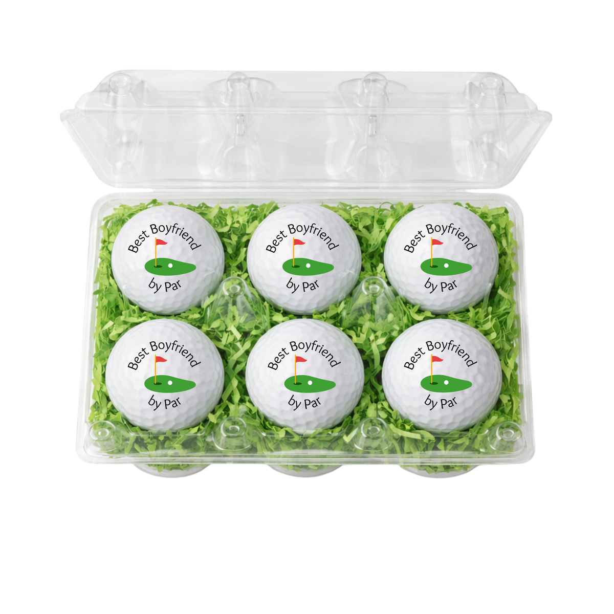 Best By Par Golf Balls Gift Set – Funny Golf Gift for Dad, Husband, Boyfriend, Wife, Son, Mom, Fiancé | 6 Pack Novelty Golf Balls