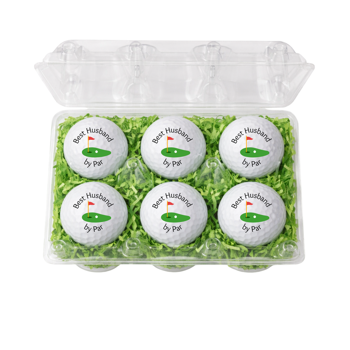 Best By Par Golf Balls Gift Set – Funny Golf Gift for Dad, Husband, Boyfriend, Wife, Son, Mom, Fiancé | 6 Pack Novelty Golf Balls