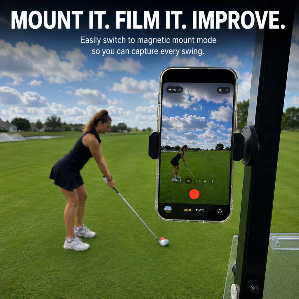 Magnetic Golf Cart Phone Mount