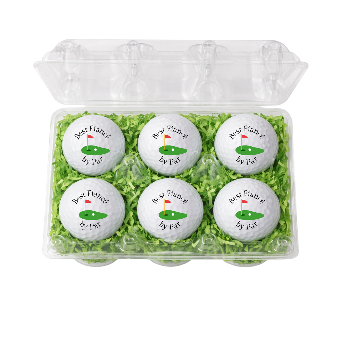 Best By Par Golf Balls Gift Set – Funny Golf Gift for Dad, Husband, Boyfriend, Wife, Son, Mom, Fiancé | 6 Pack Novelty Golf Balls