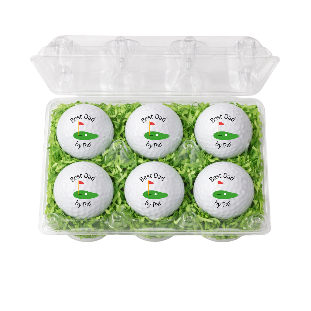 Best By Par Golf Balls Gift Set – Funny Golf Gift for Dad, Husband, Boyfriend, Wife, Son, Mom, Fiancé | 6 Pack Novelty Golf Balls