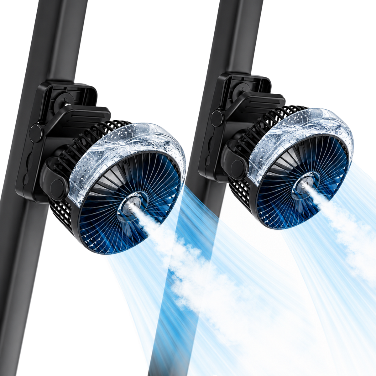 Golf Cart Fan with Mist – Magnetic Rechargeable Cooling Fan